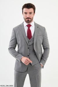 Bojoni Belmonte Gray Slim Fit Suit