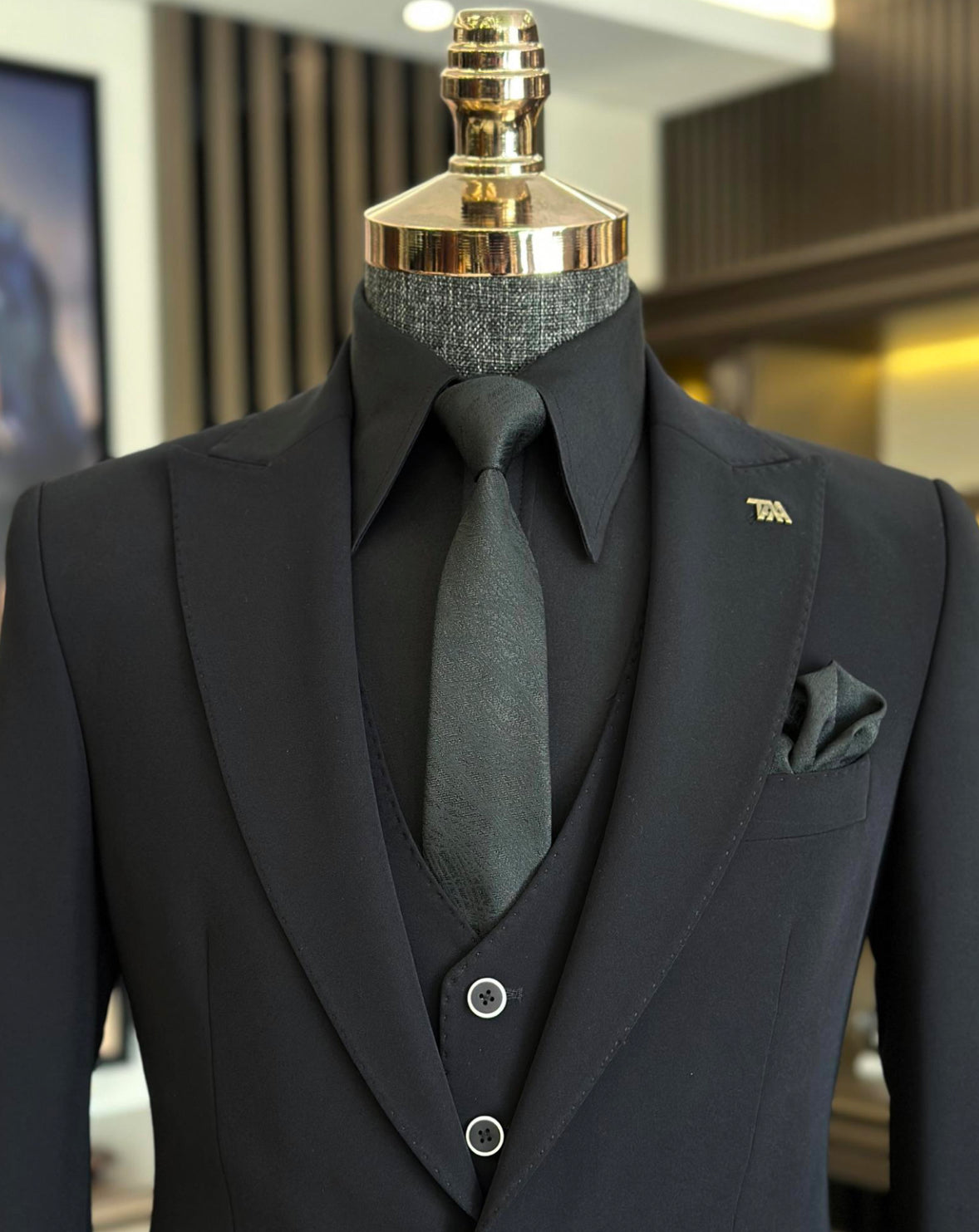 Bojoni Valencia Black Slim Fit Suit