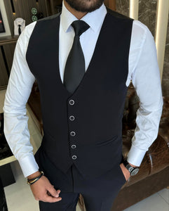 Bojoni Valencia Black Slim Fit Suit