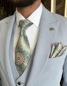 Bojoni Valencia Sky Blue Slim Fit Suit