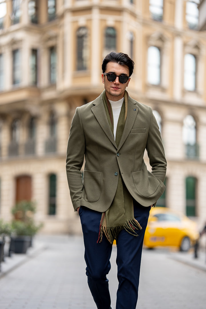 Bojoni Omaha Slim Fit Khaki Blazer