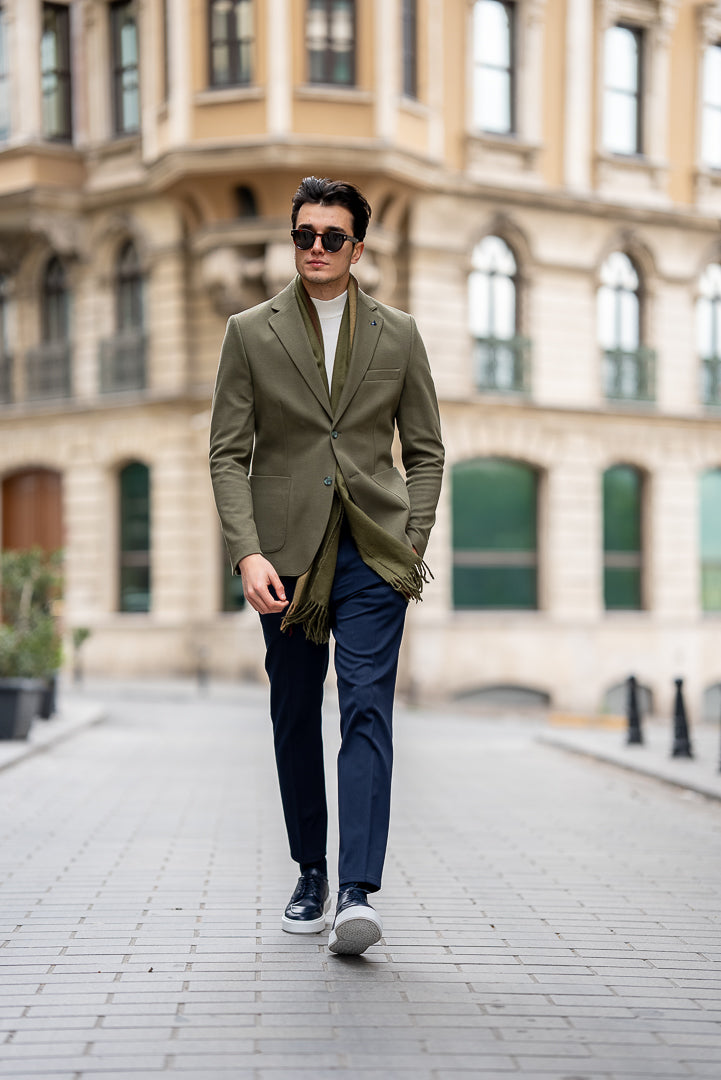 Bojoni Omaha Slim Fit Khaki Blazer