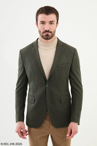 Bojoni Belmonte Slim Fit Khaki Blazer