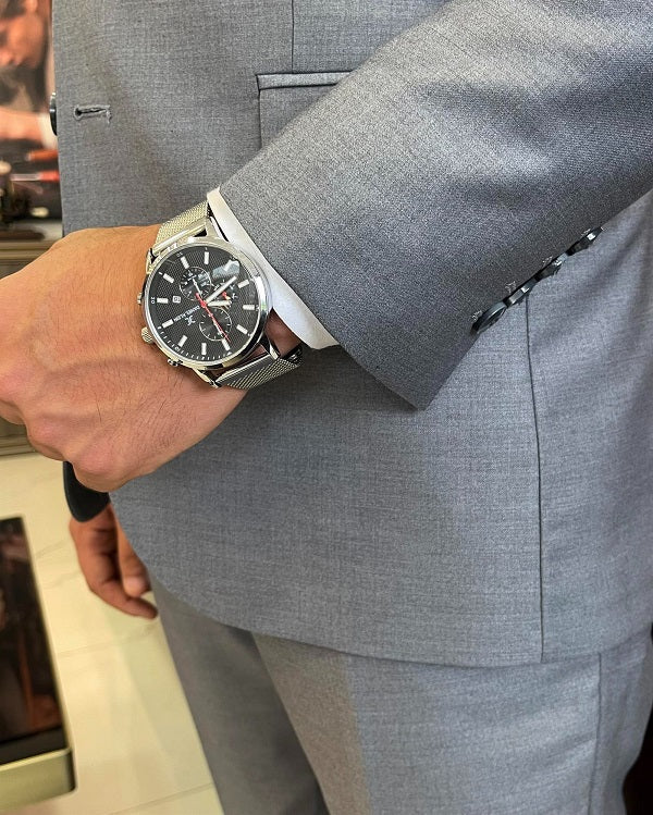 Bojoni Sheffield Gray Slim Fit 2 Piece Notch Lapel Suit