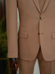 Bojoni Volterra Tan  Slim Fit Suit