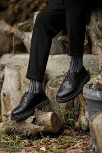 Bojoni Omaha Leather Black Oxford Shoes