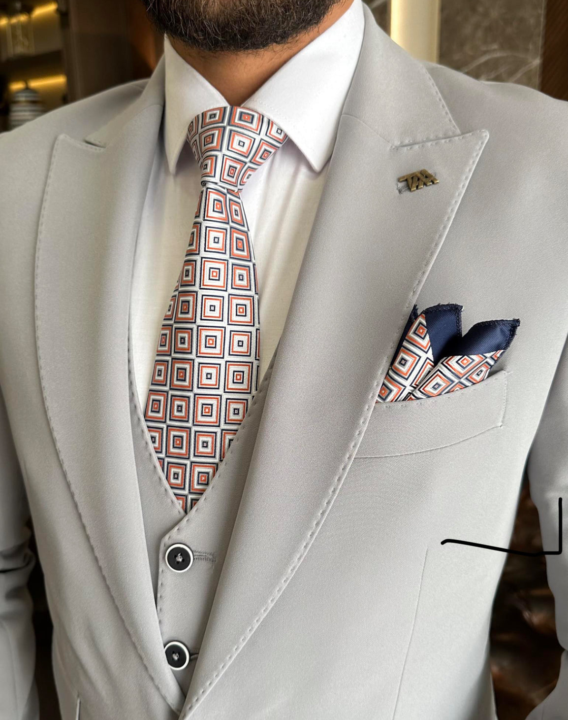 Bojoni Valencia Gray Slim Fit  Suit