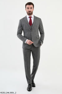 Bojoni Belmonte Dark Gray Slim Fit Suit