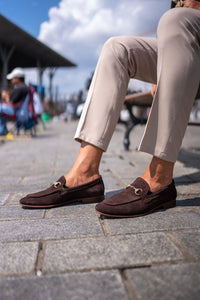 Bojoni Ace Toka Detailed Neolite Brown Suede Loafer