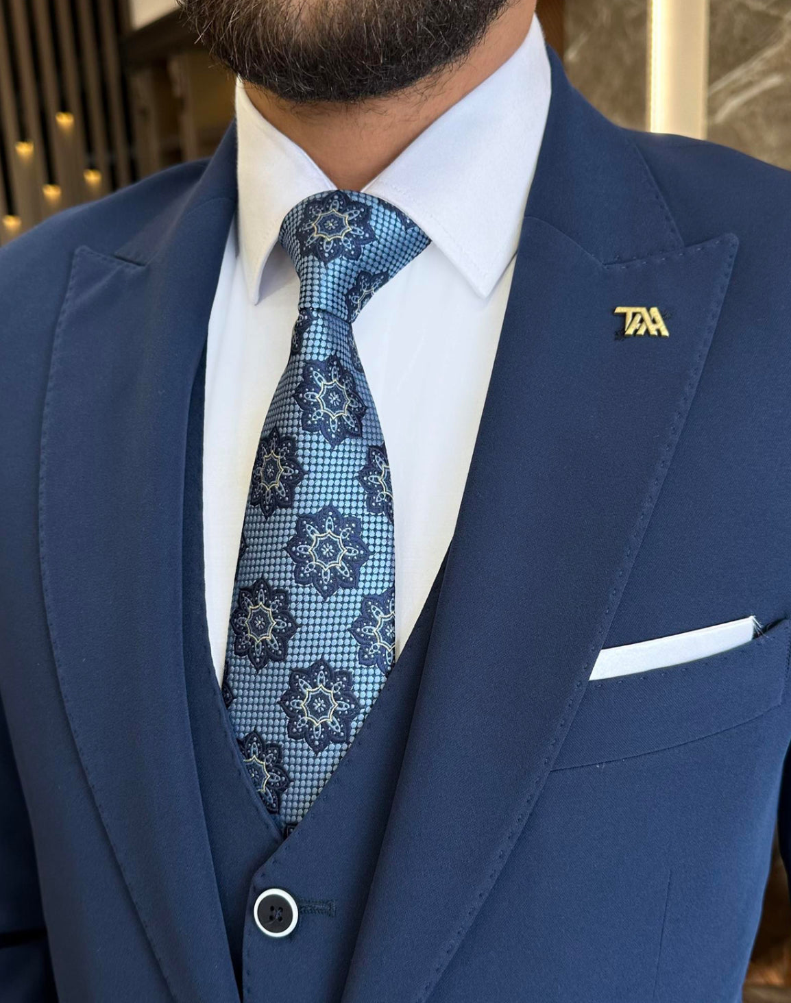 Bojoni Valencia Blue Slim Fit  Suit