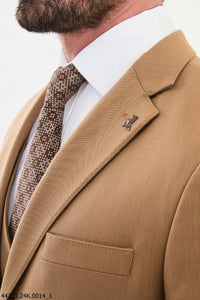 Bojoni Belmonte Camel Classic Slim Fit Suit