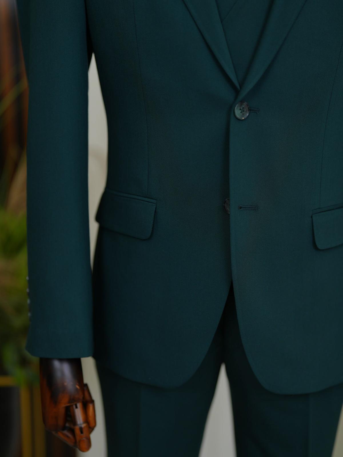 Bojoni Volterra Green  Slim Fit Suit