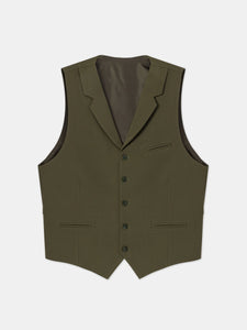 Khaki Single Breasted Vest