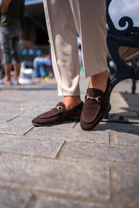 Bojoni Ace Toka Detailed Neolite Brown Suede Loafer