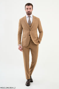 Bojoni Belmonte Camel Classic Slim Fit Suit