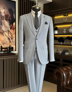Bojoni Valencia Sky Blue Slim Fit Suit