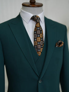 Bojoni Volterra Green  Slim Fit Suit