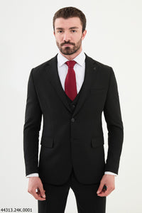 Bojoni Belmonte Black Classic Slim Fit Suit