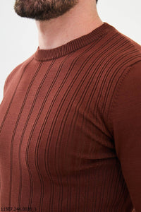 Bojoni Chicago Slim Fit Tile Knitted Sweater