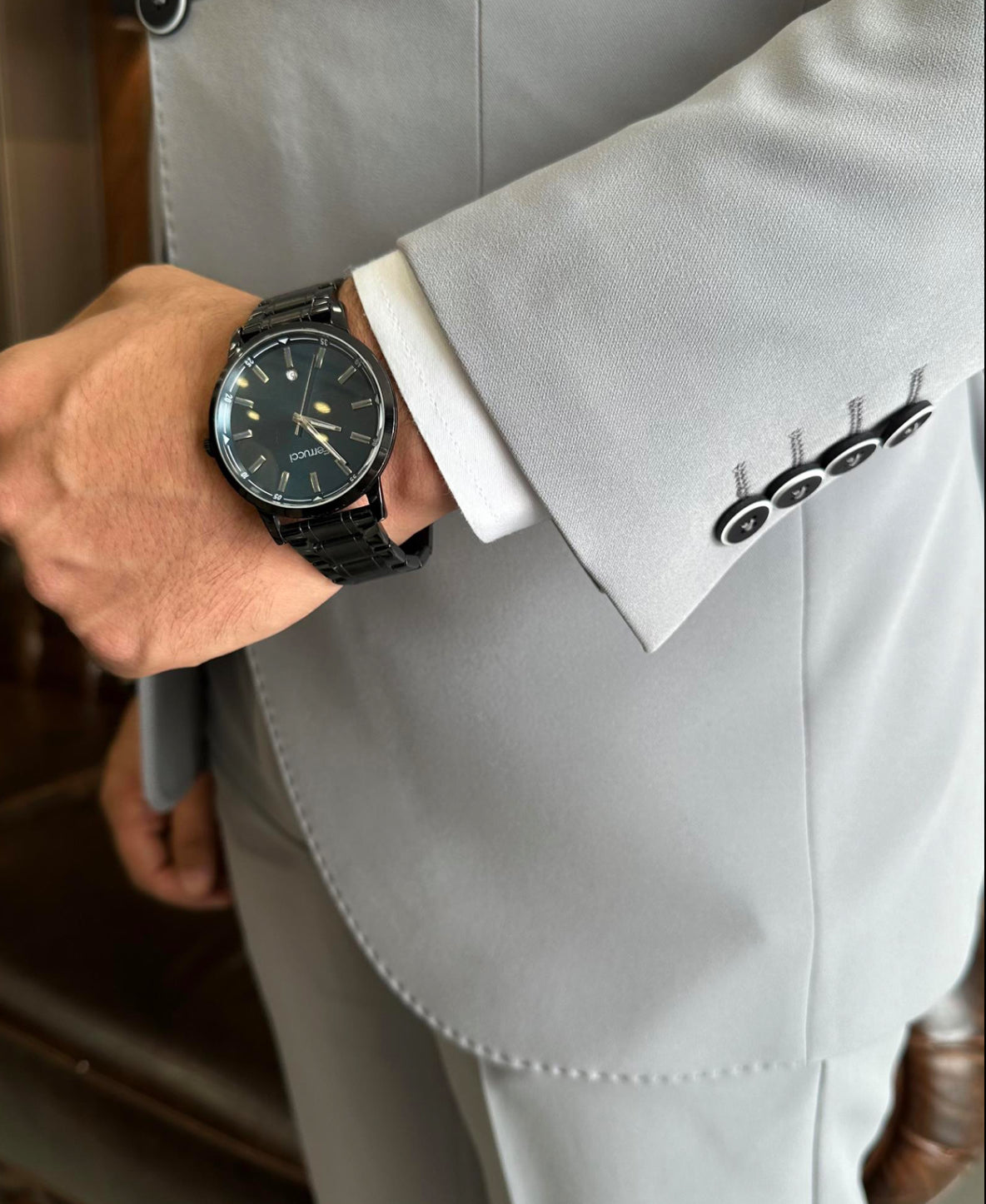 Bojoni Valencia Gray Slim Fit  Suit