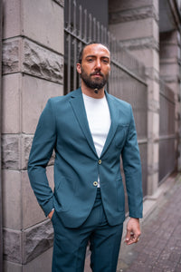 Bojoni Austin  Emerald Slim Fit 2 Piece Notch Lapel Suit