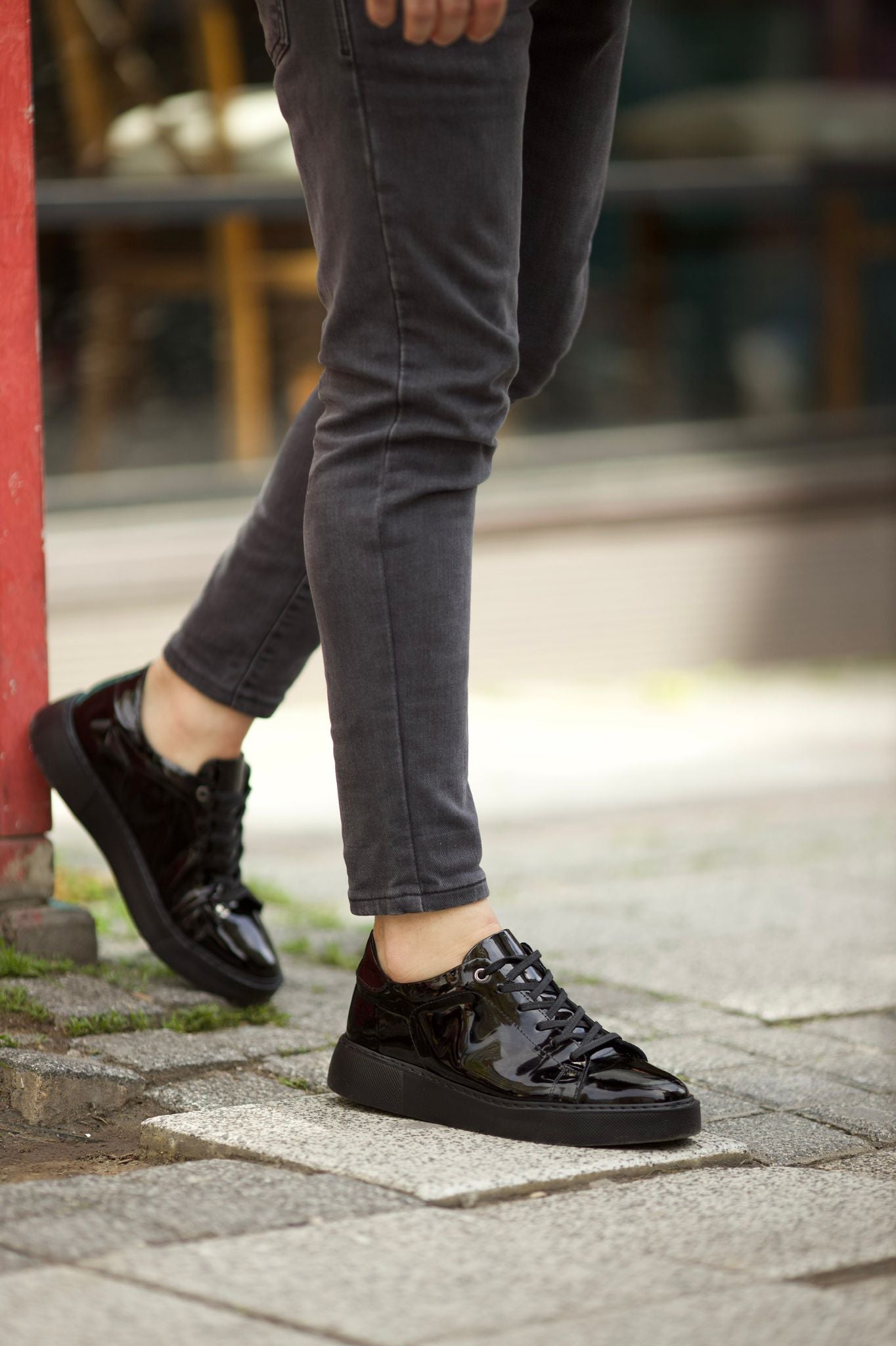 Bojoni Romeo Eva Sole Glossy  Black Sneakers