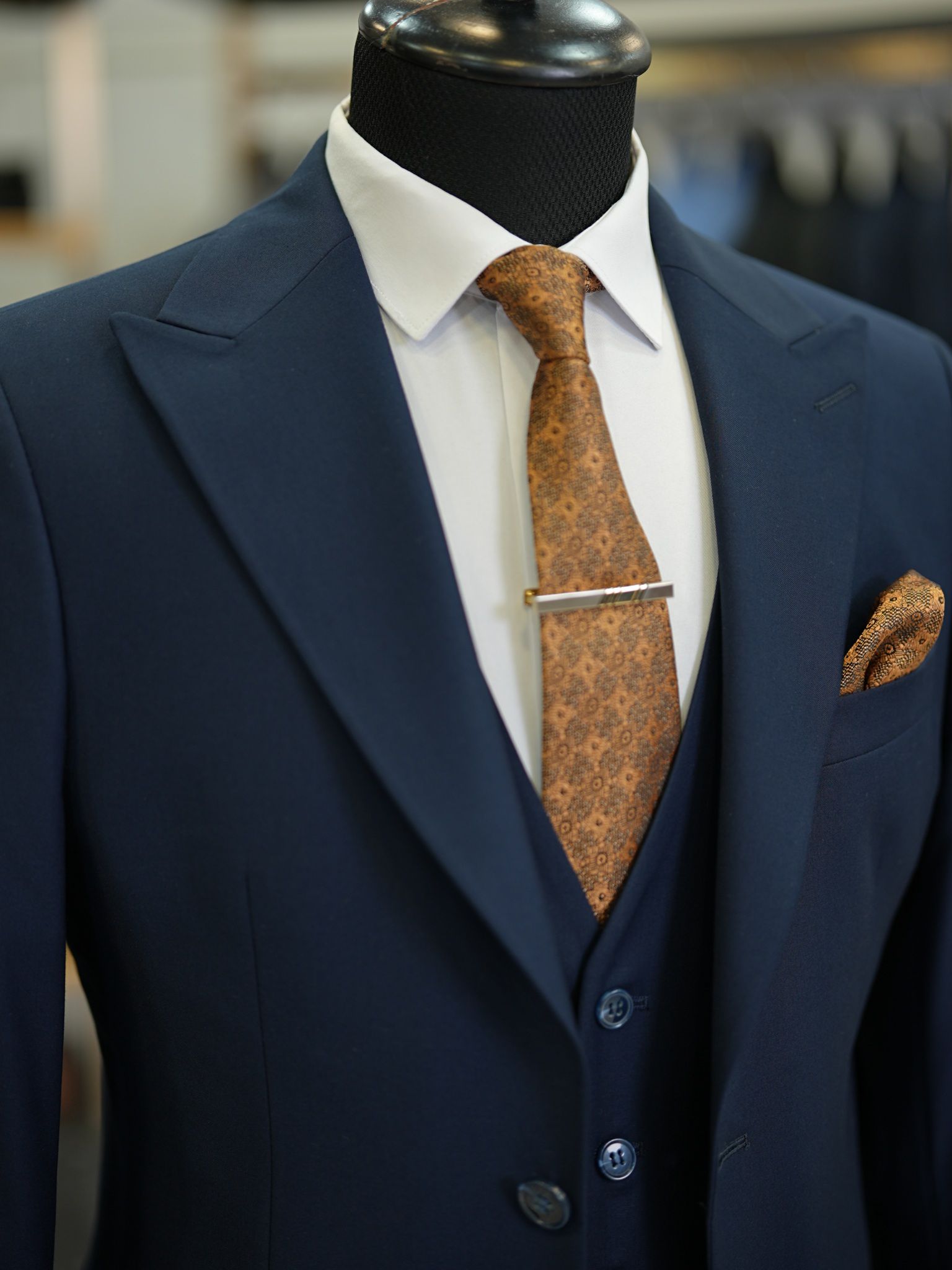 Bojoni Maison Navy Blue  Slim Fit Suit