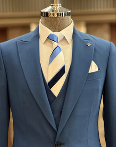 Bojoni Oxford Light Blue Slim Fit Suit