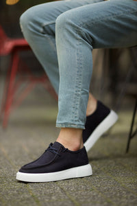 Bojoni Vince Eva Lace Sole Navy Blue Shoes
