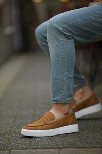 Bojoni Vince Eva Sole Nubuck Strap Camel  Shoes