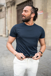 Bojoni Doral Navy Blue Slim Fit T-Shirt