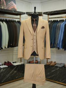 Bojoni Maison Cream Slim Fit Suit