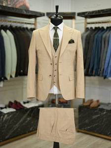 Bojoni Maison Tan  Slim Fit Suit