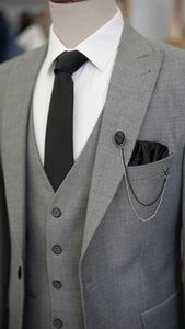 Bojoni Burnley Gray Slim Fit Suit