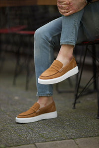 Bojoni Vince Eva Sole Nubuck Strap Camel  Shoes