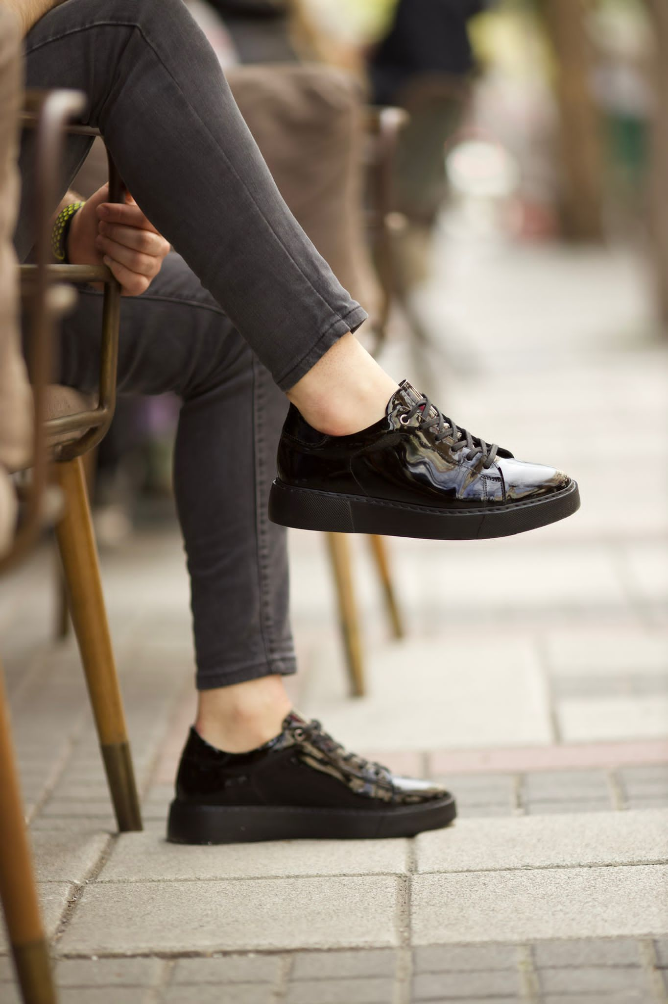 Bojoni Romeo Eva Sole Glossy  Black Sneakers