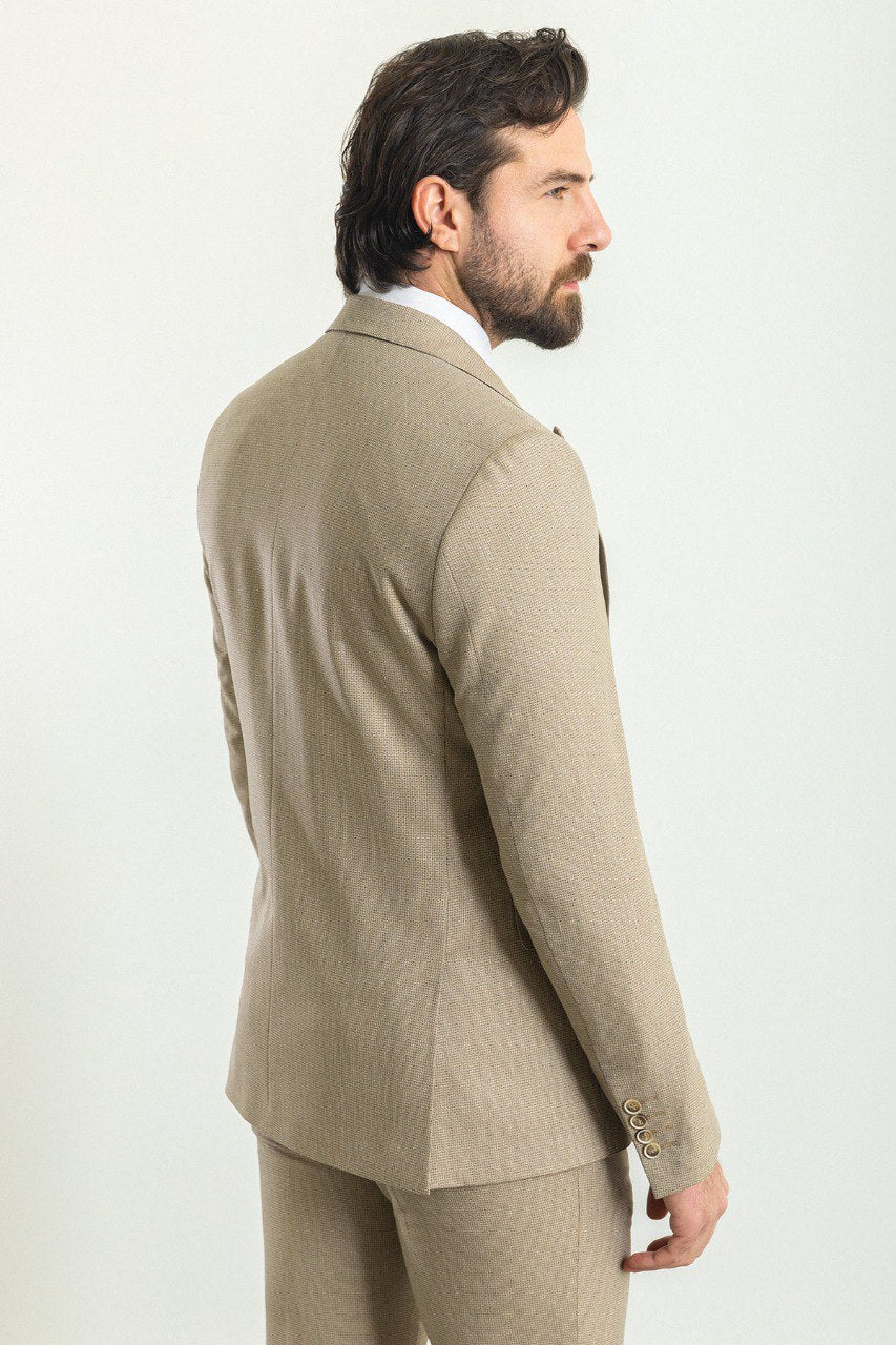 Bojoni Trivento Beige Slim Fit Suit