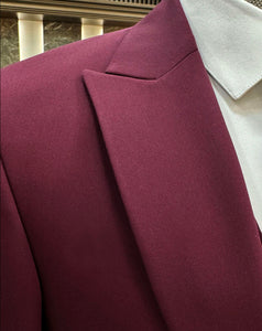 Bojoni Oxford Burgundy  Slim Fit Suit