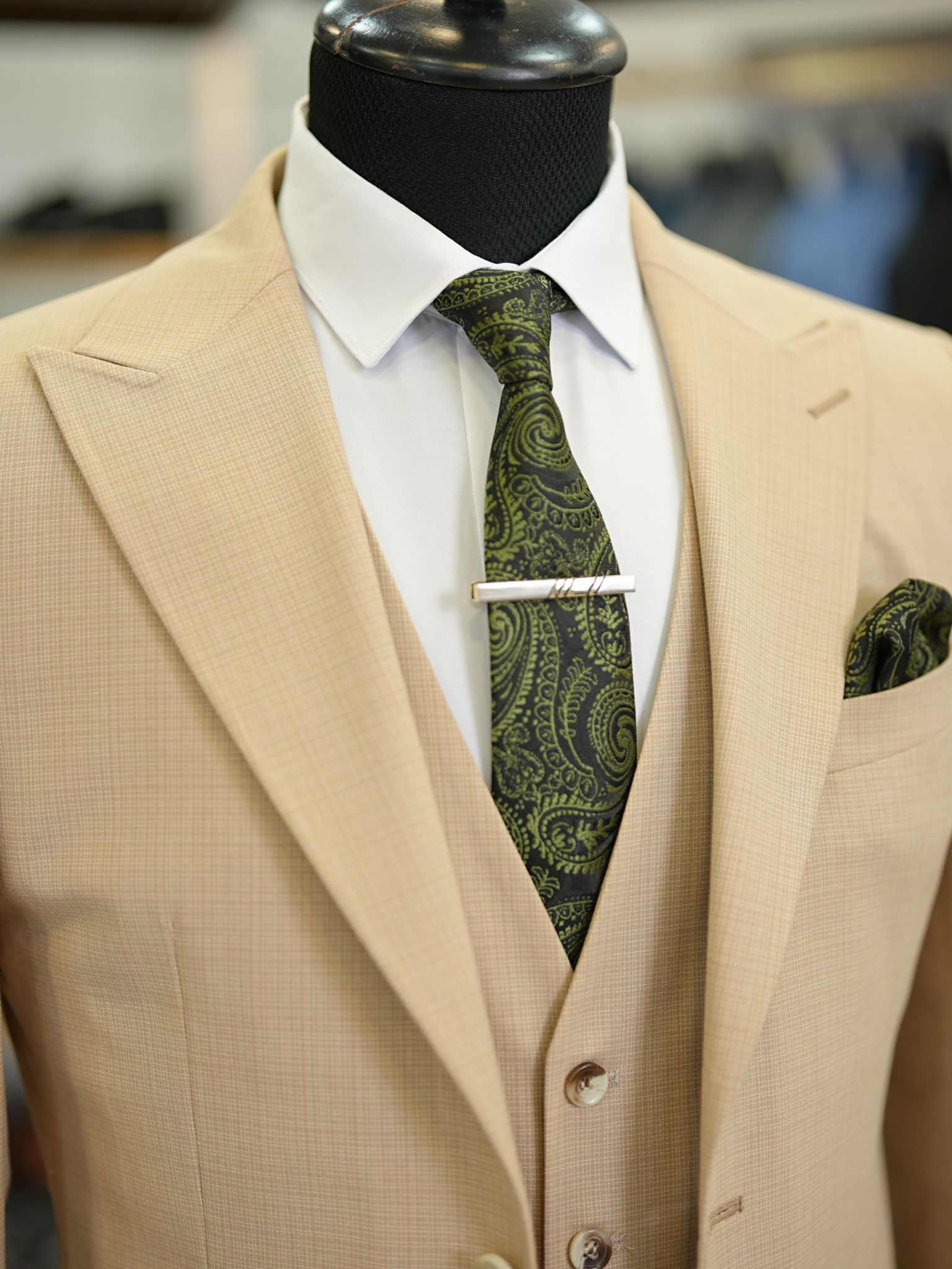 Bojoni Maison Tan  Slim Fit Suit