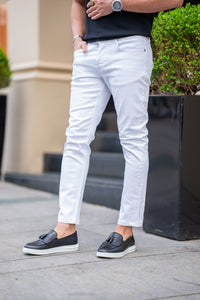 Bojoni Denver White Slim Fit Jeans