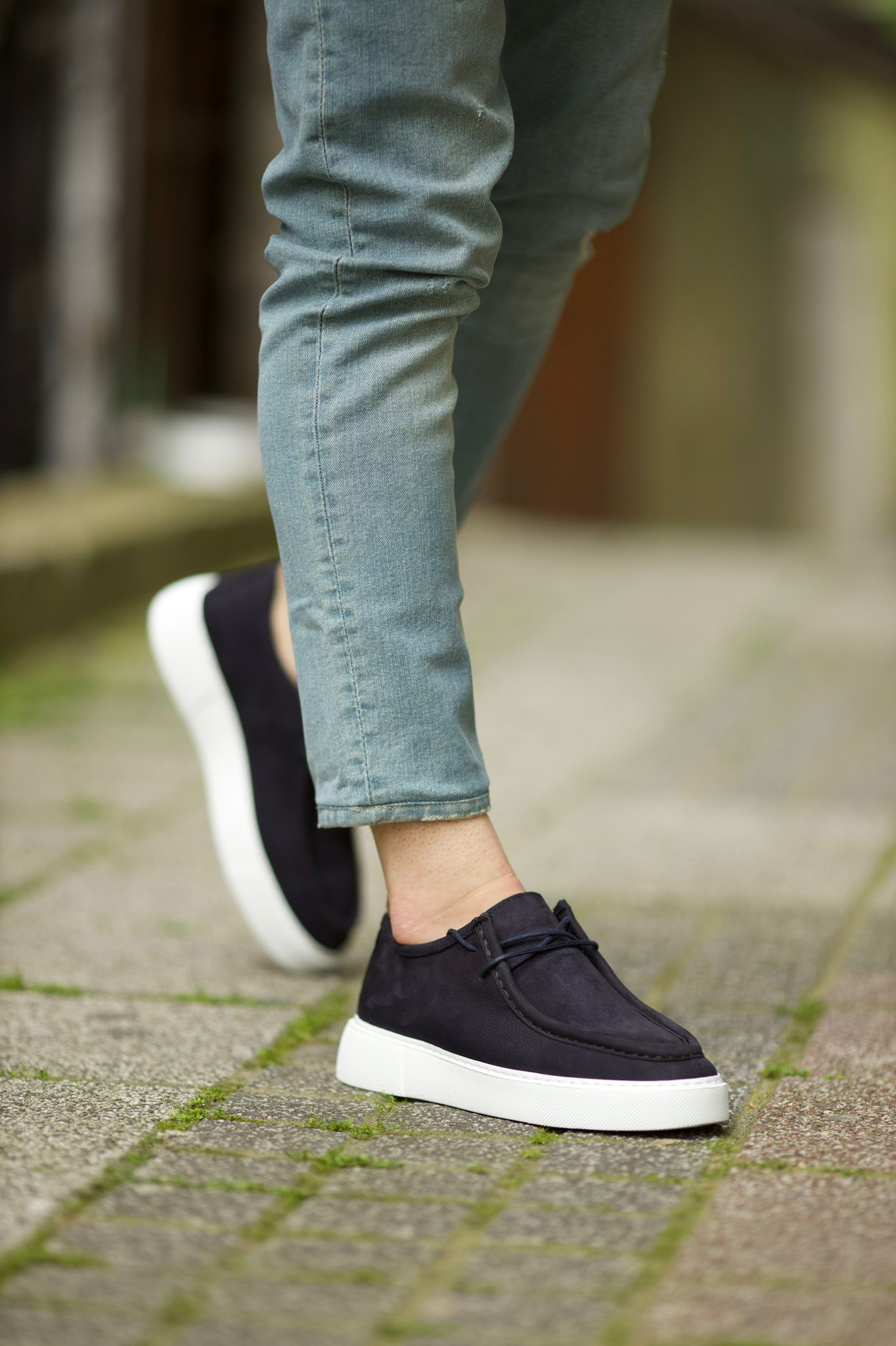 Bojoni Vince Eva Lace Sole Navy Blue Shoes