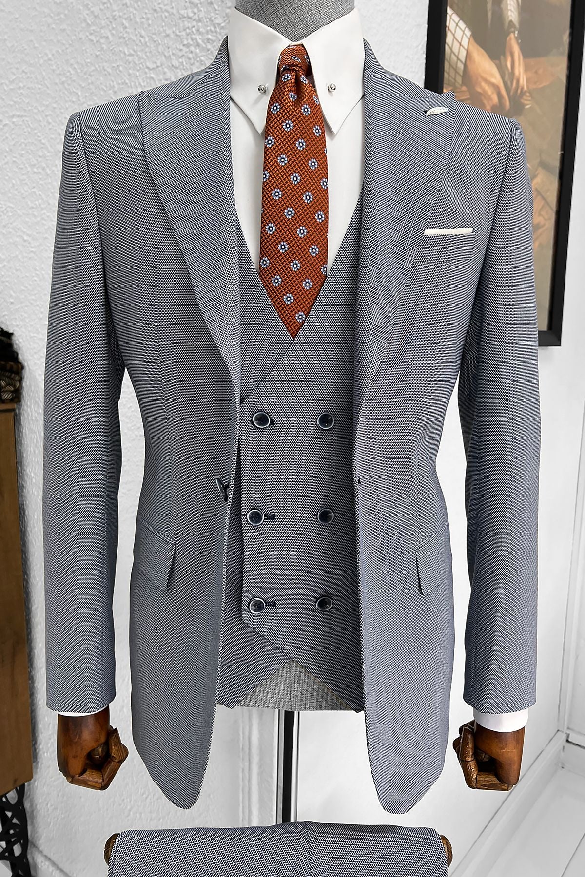 Bojoni Ravenna Slim Fit High Quality Blue Suit