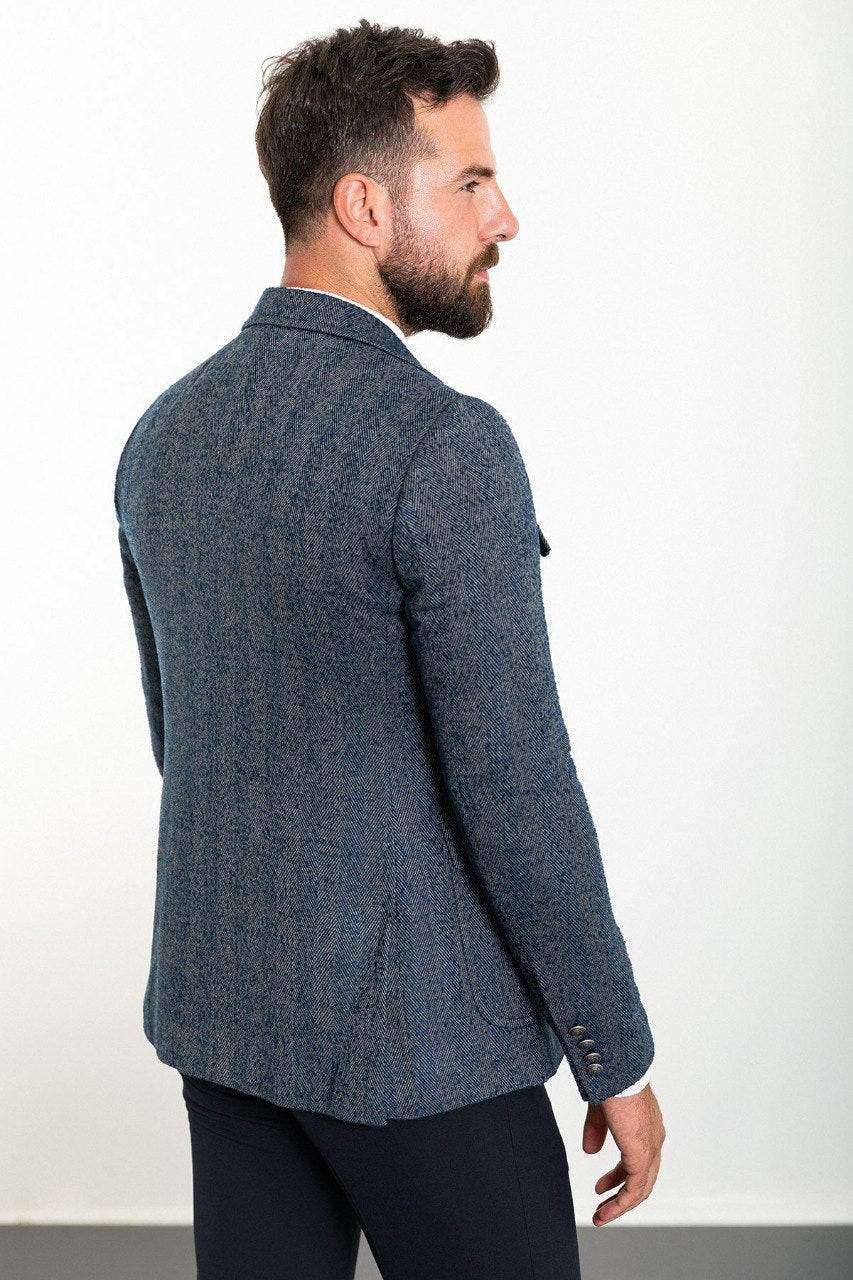 Bojoni Torretta Slim Fit Blue Blazer