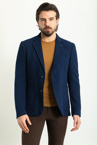 Bojoni Torretta Slim Fit Woven Dark Blue Blazer