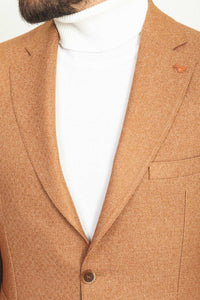 Bojoni Pezza Slim Fit Camel Blazer