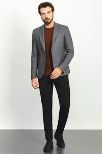 Bojoni Pezza Slim Fit Charcoal Blazer