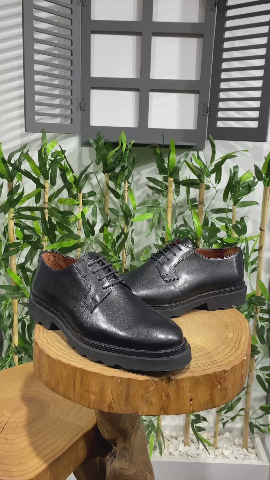 Bojoni Belmonte Black Leather Shoes