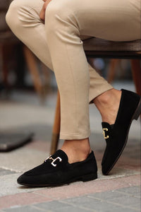 Ace Neolite Suede Black Loafer