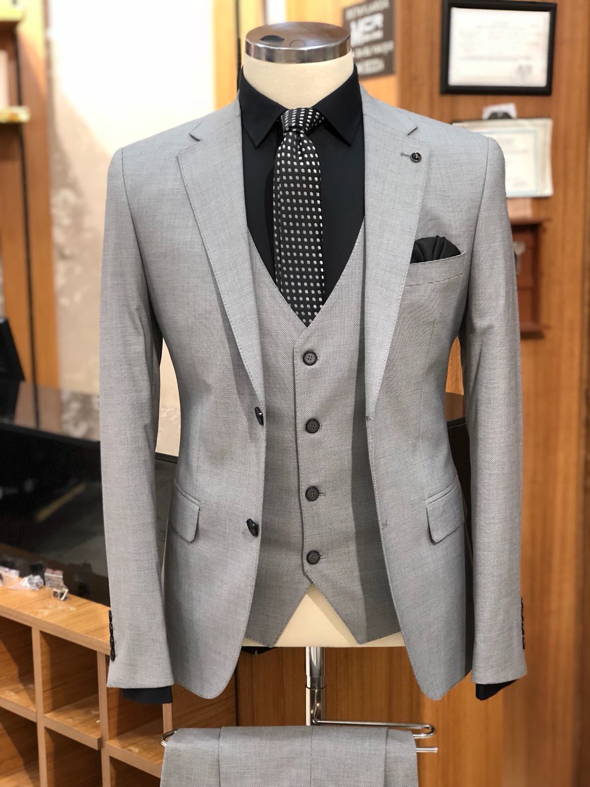 Crew Gray Slim Fit Suit-baagr.myshopify.com-suit-BOJONI