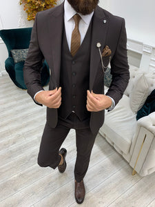 Bojoni Dayton Bitter Brown Slim Fit Suit